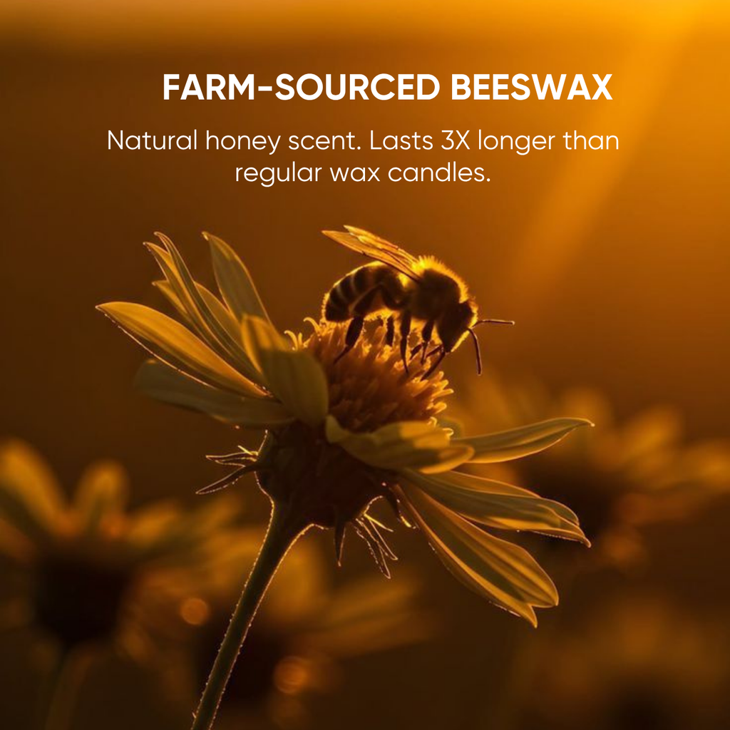 Farm Sourced Beeswax Pillar Candle Lumiere Roots