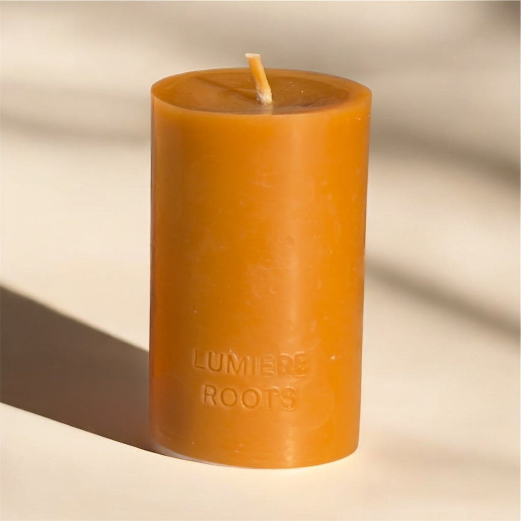 Pure Beeswax Pillar 4 inch Candle - 50 Hour Clean Burn