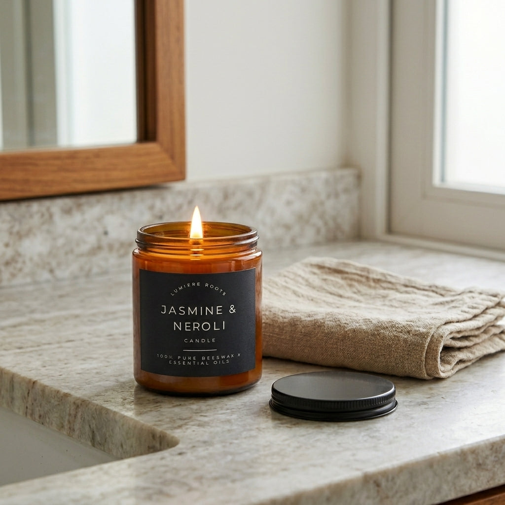 Midnight Jasmine Neroli Scented Beeswax Candle