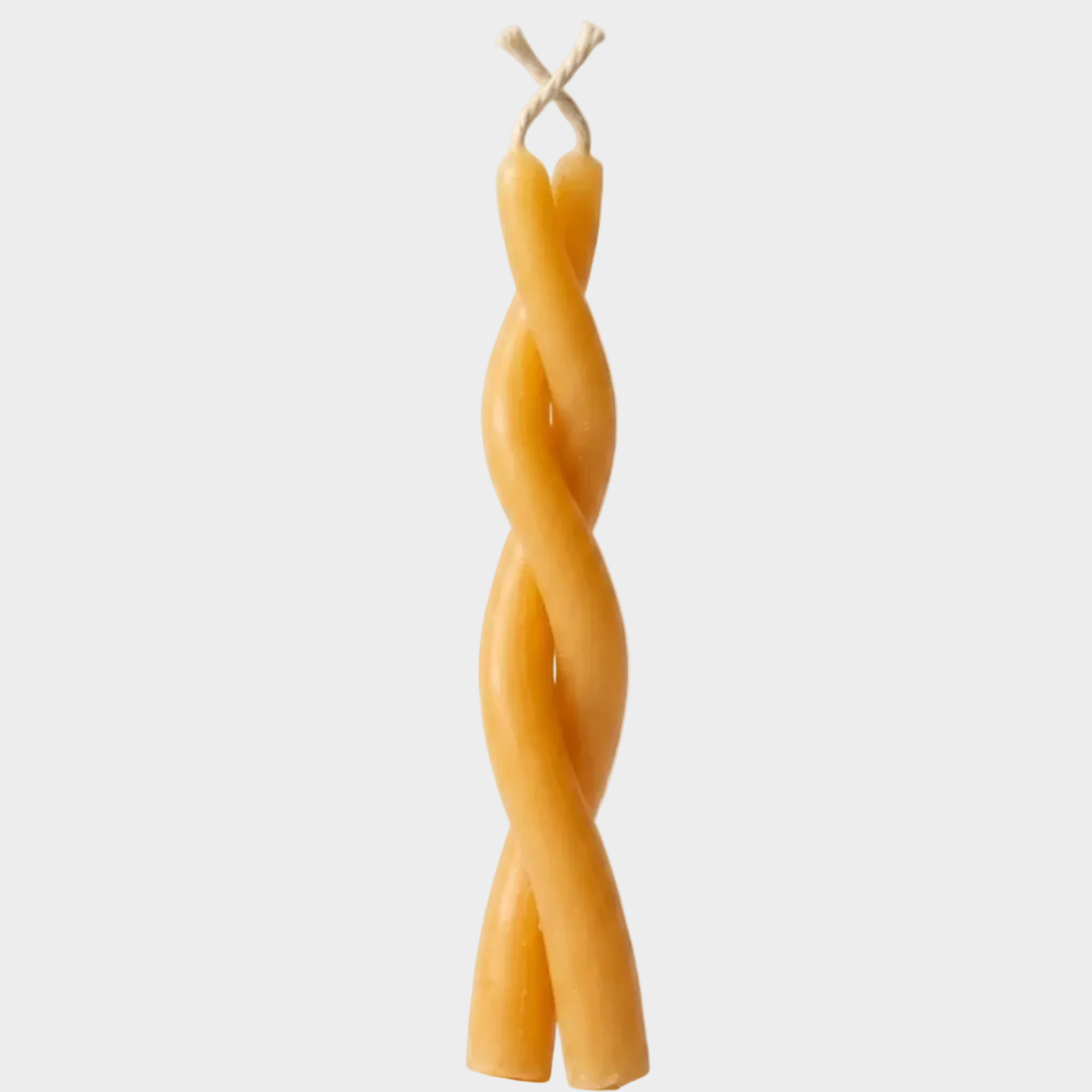 hand twisted beeswax candle
